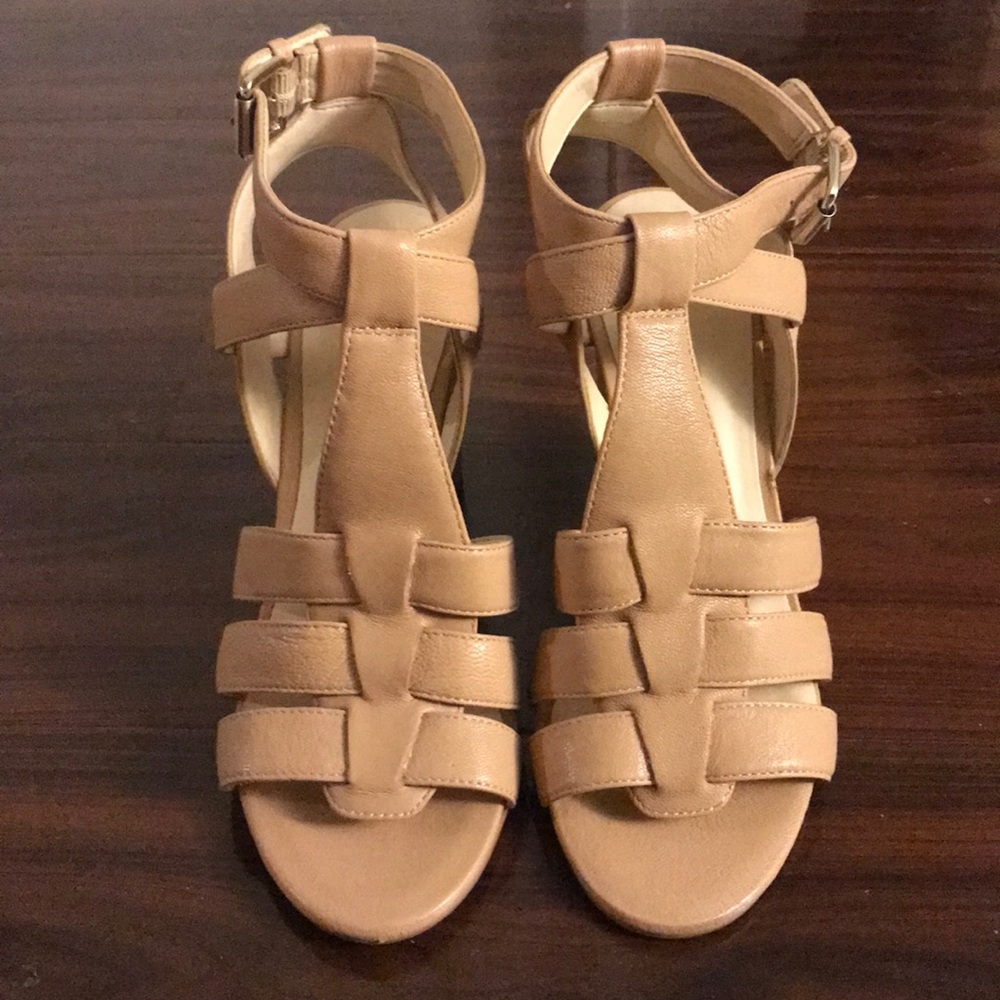 Nine West leather wedges